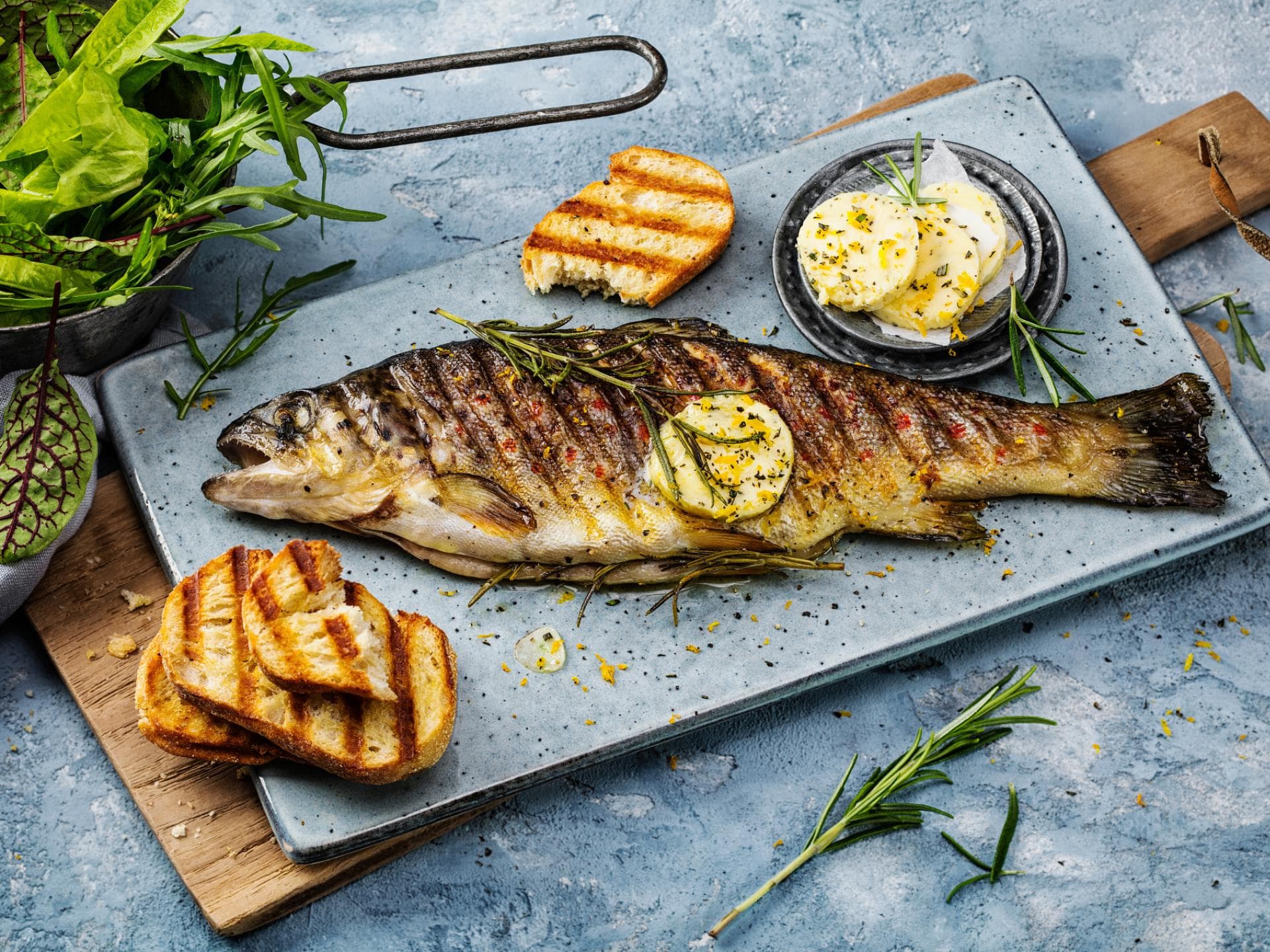 Rezept für gegrillte Forelle Gegrillte Forelle