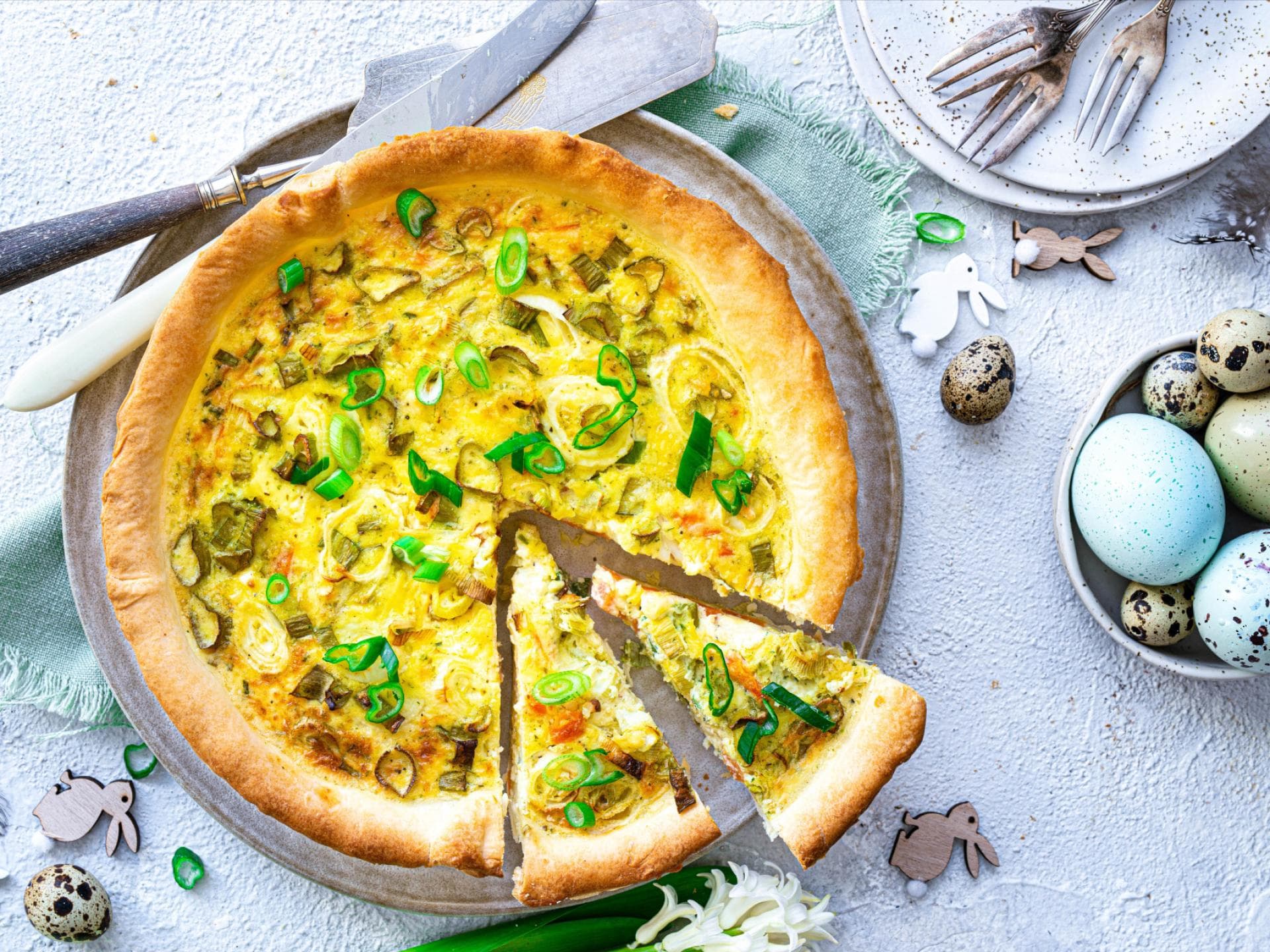 Möhren-Frühlingszwiebel-Quiche Möhren-Frühlingszwiebel-Quiche