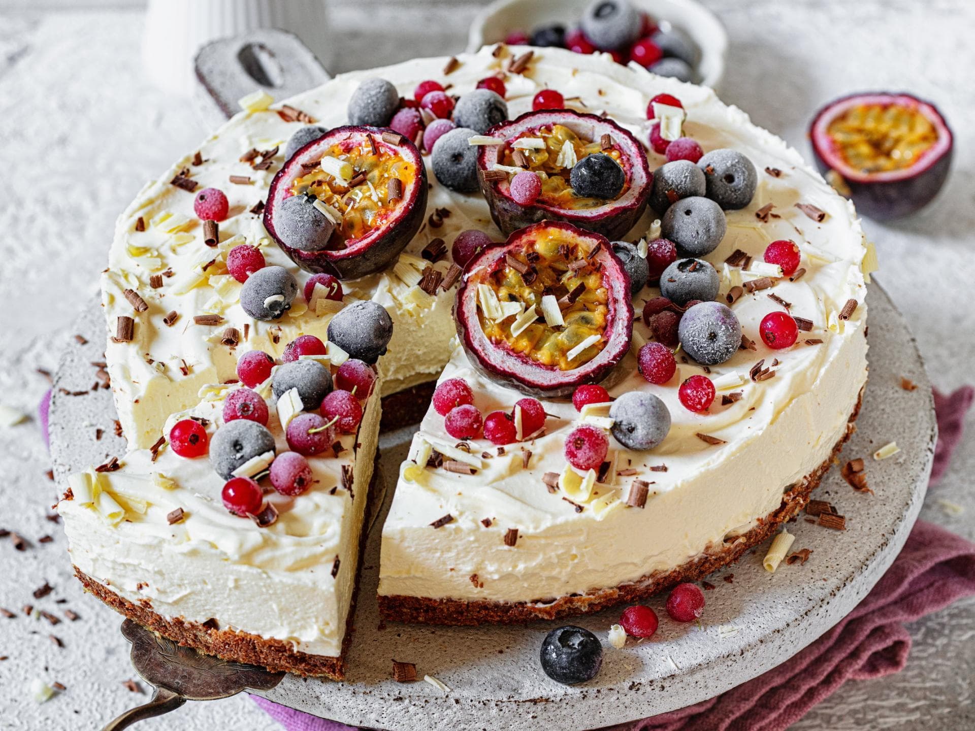 Weißer-Schokoladen-Käsekuchen Weißer-Schokoladen-Käsekuchen