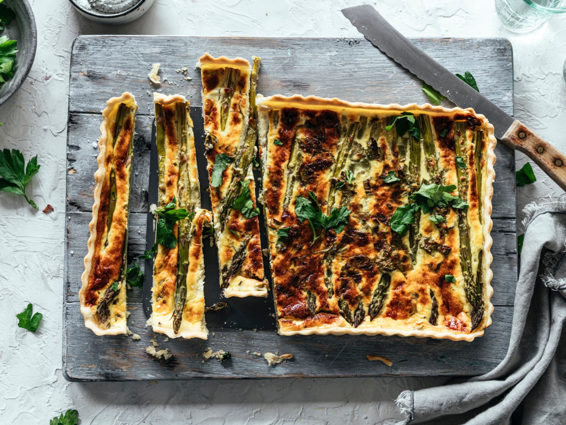 Rezept für eine Spargeltarte Spargeltarte