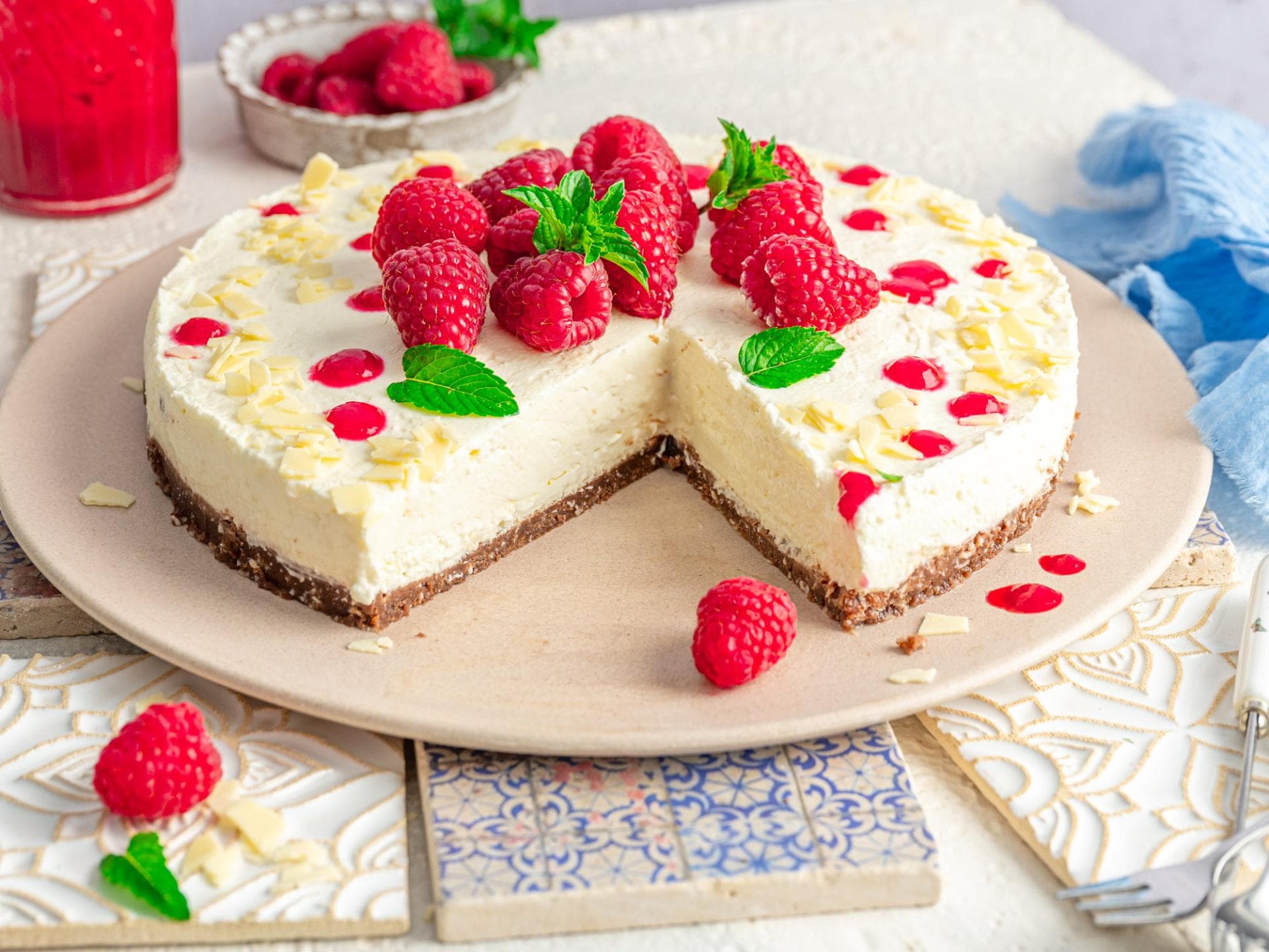 Käsekuchen ohne Backen Kokos-Cheesecake