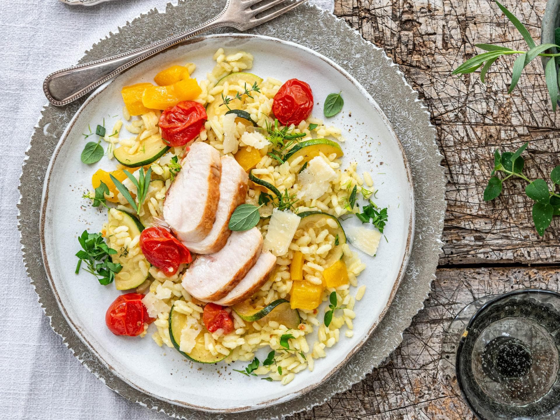 Risotto mit Hähnchenbrust Risotto mit Hähnchenbrust
