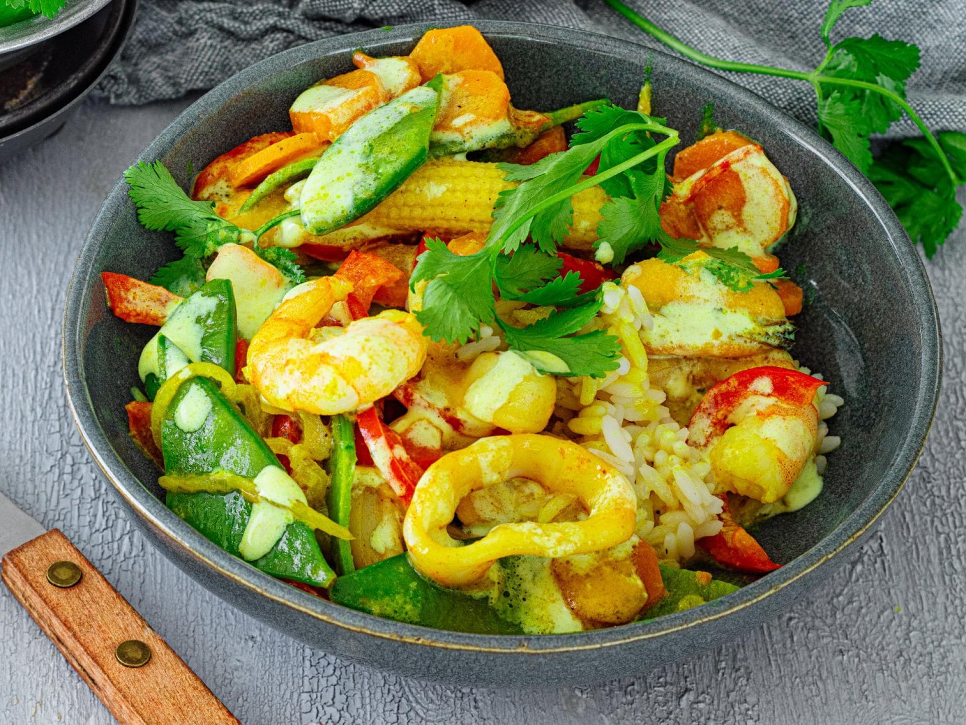 Curry mit Meeresfrüchten Curry mit Meeresfrüchten