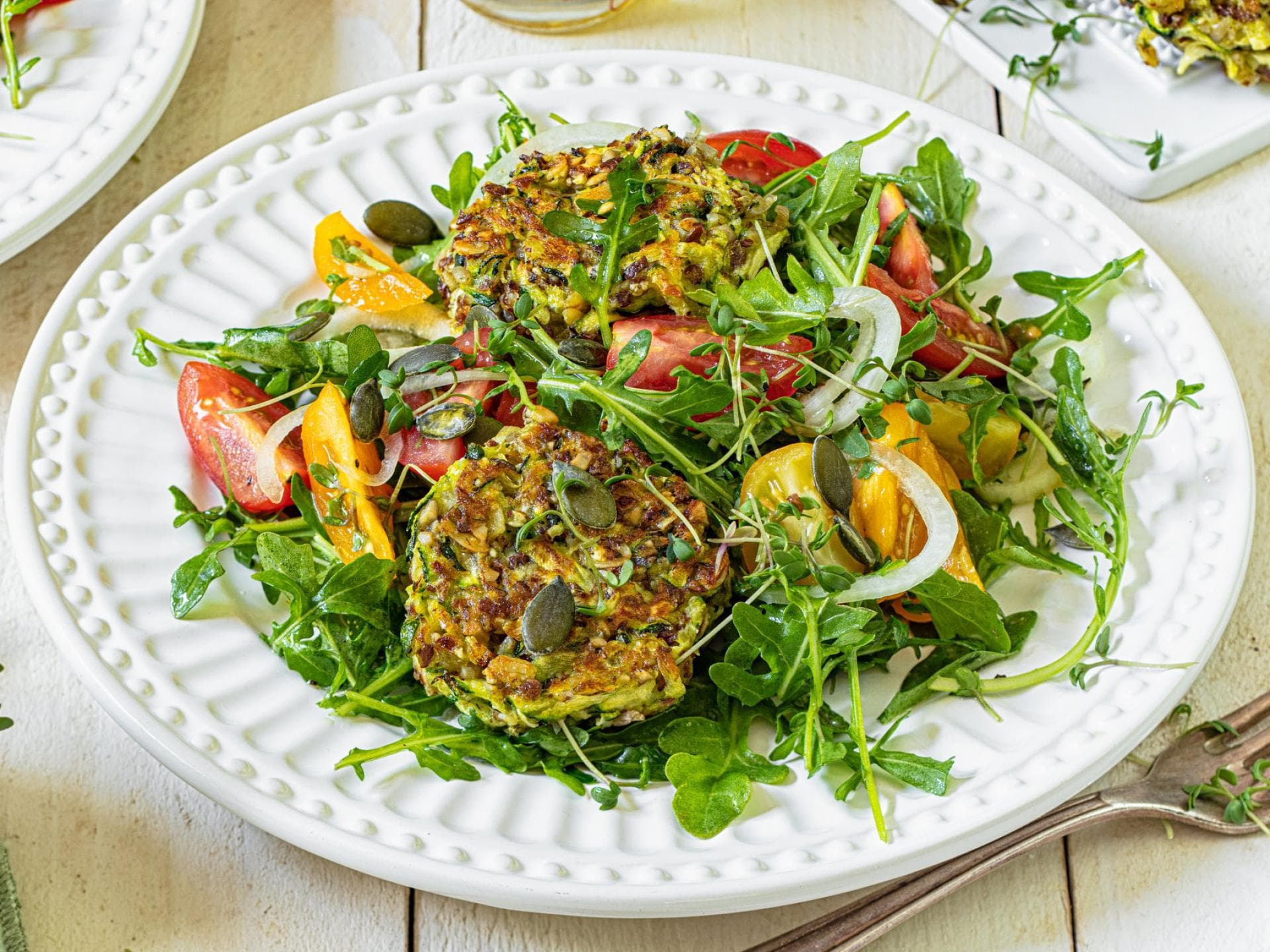 Zucchini-Bratlinge in vegan Zucchini-Bratlinge in vegan