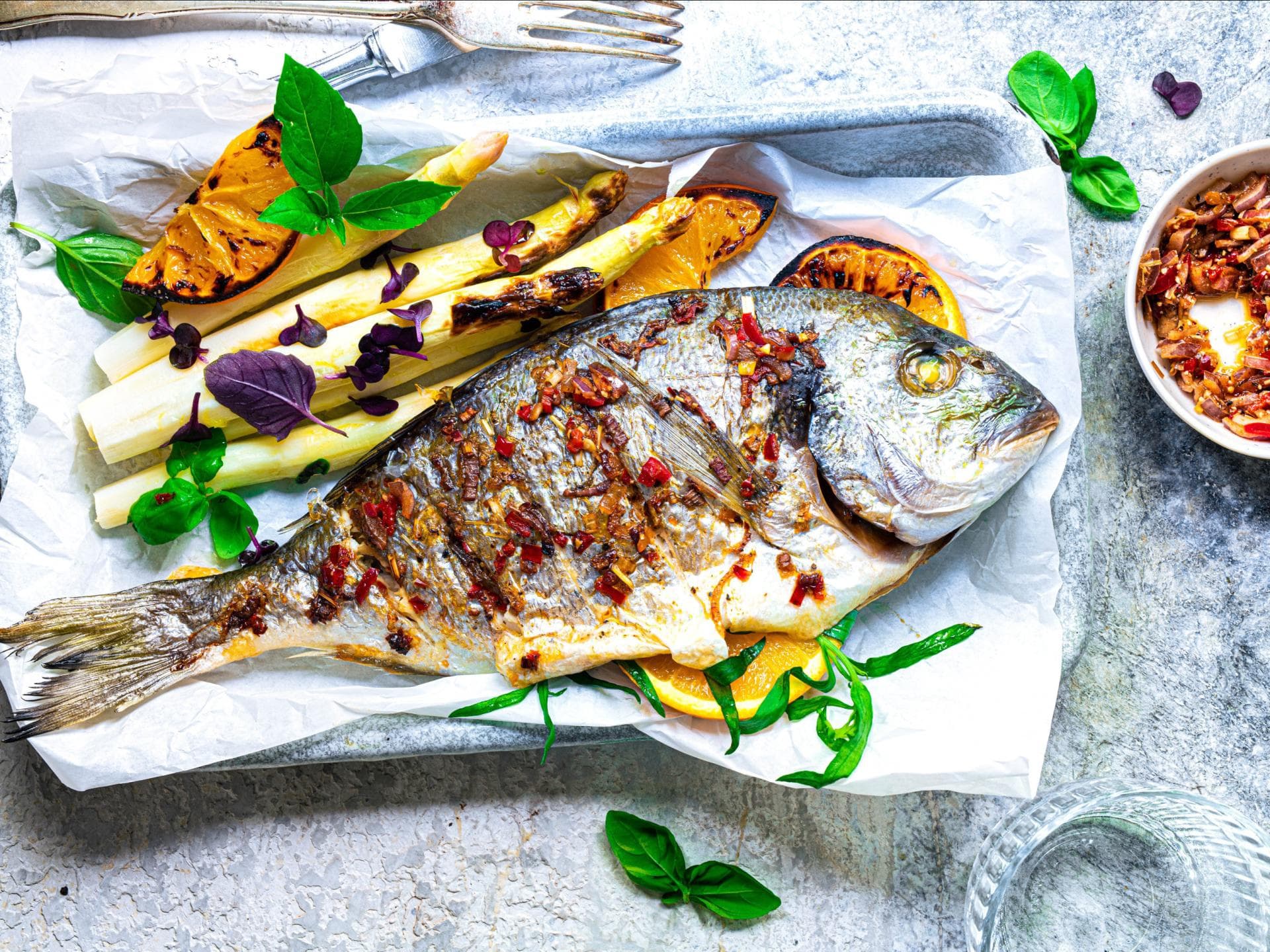 Dorade vom Grill Dorade vom Grill