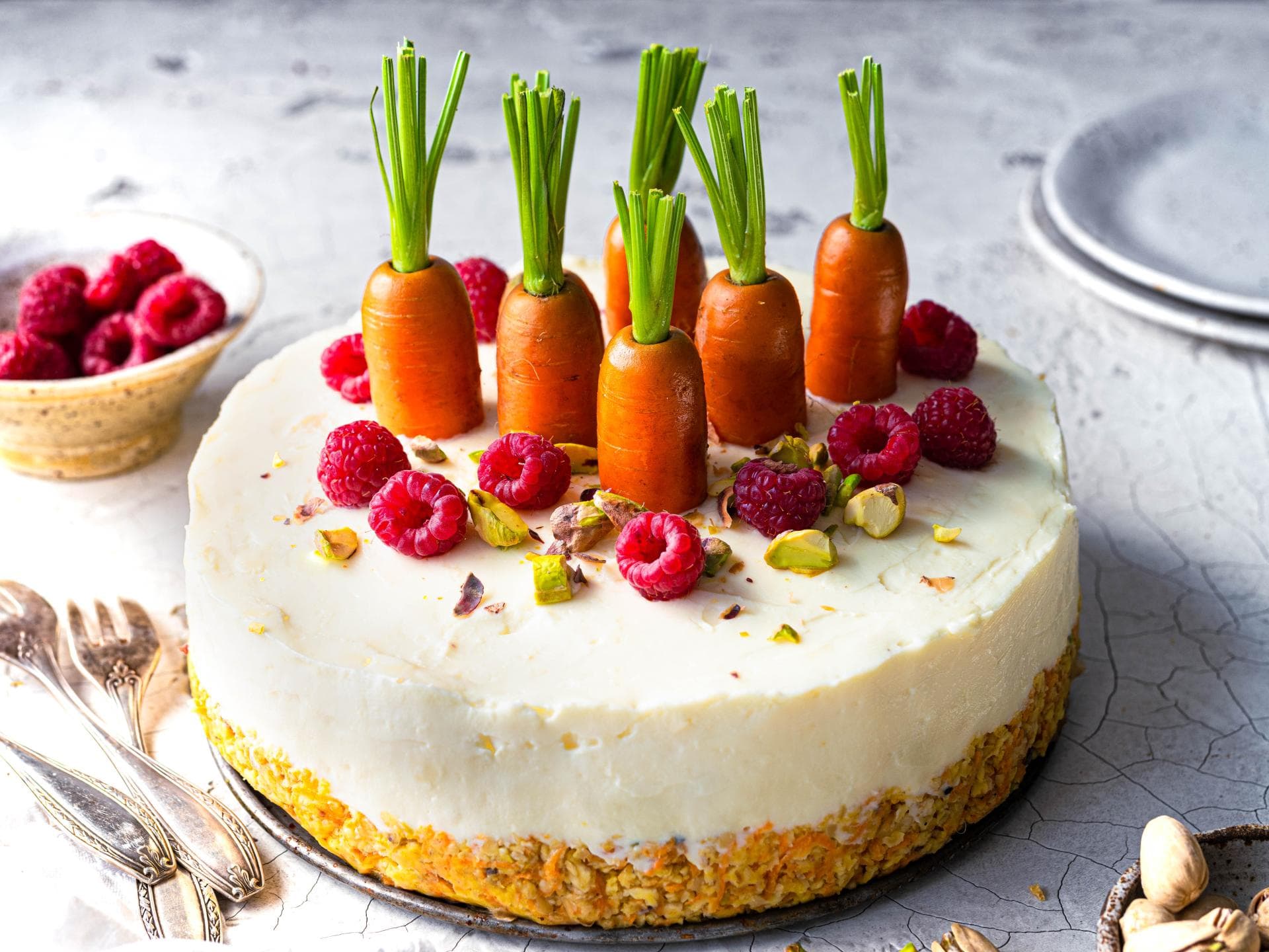 Himbeer-Möhren-Cheesecake Himbeer-Möhren-Cheesecake