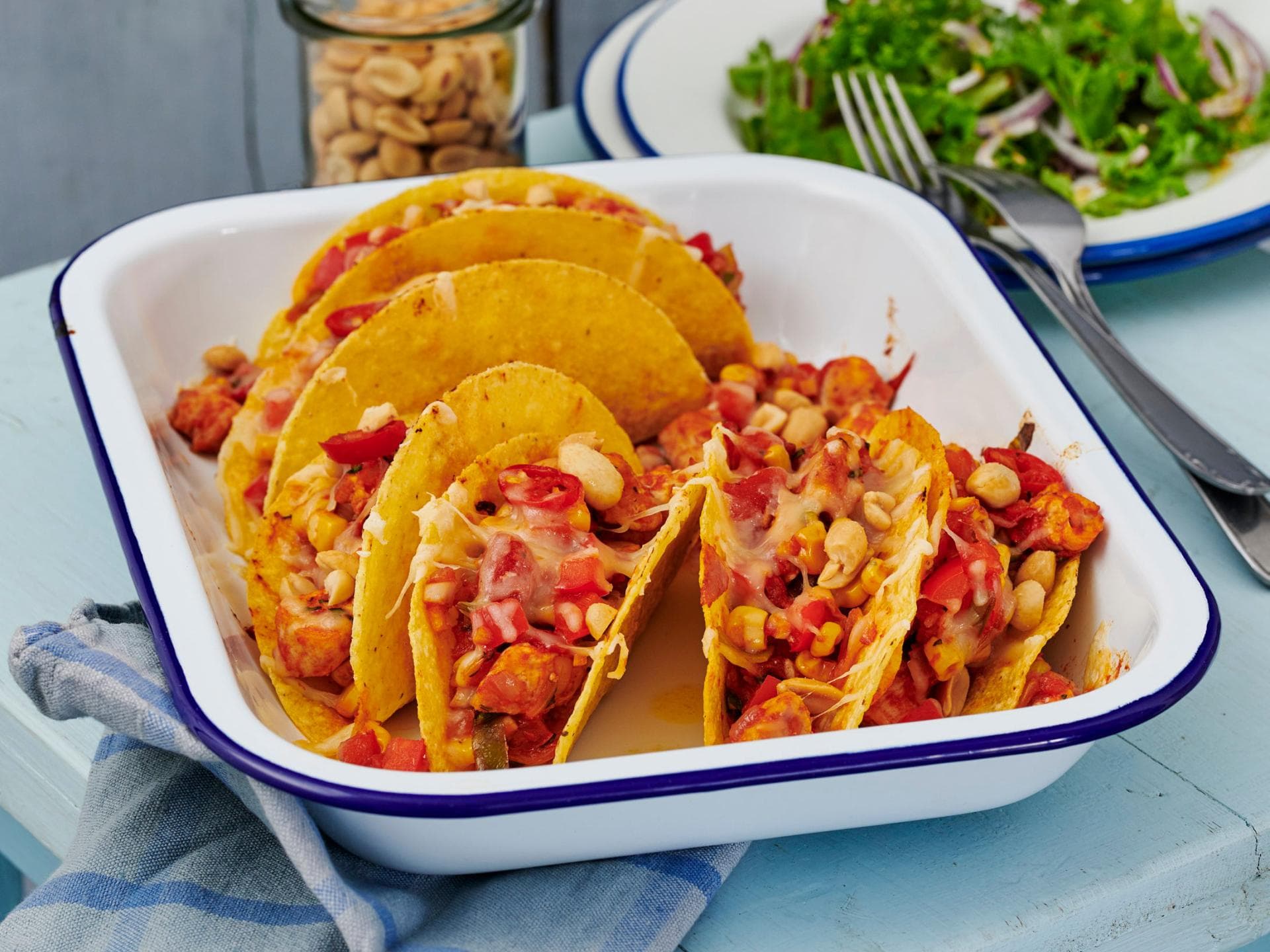 Tacos mit Hähnchen Tacos mit Hähnchen