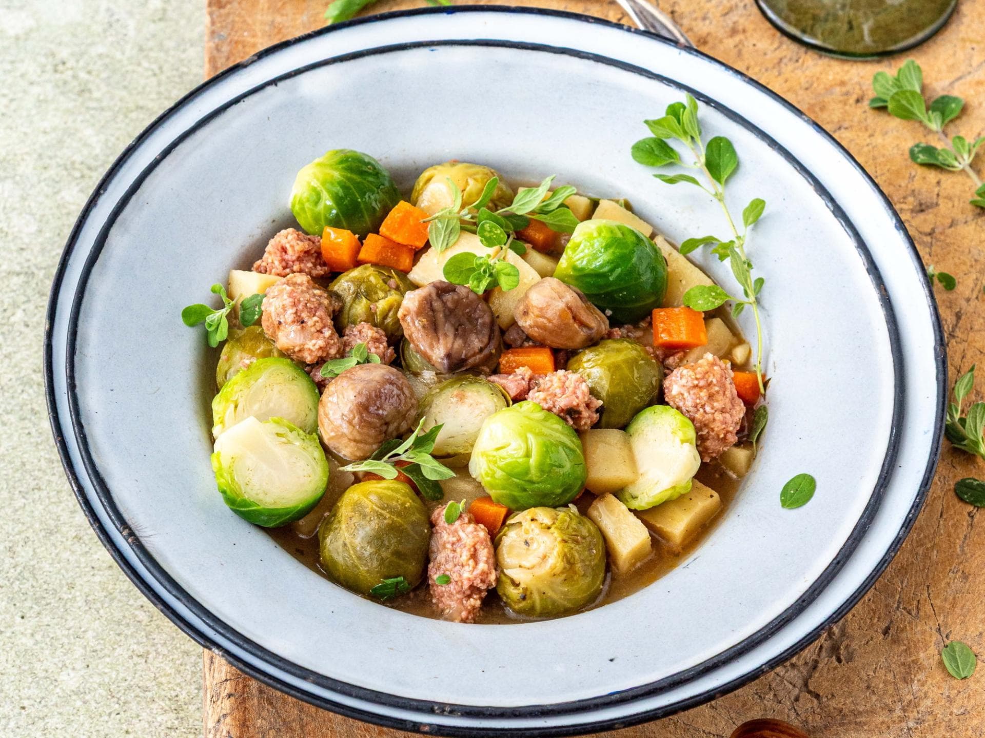 Gemüseeintopf mit Maronen Gemüseeintopf mit Maronen