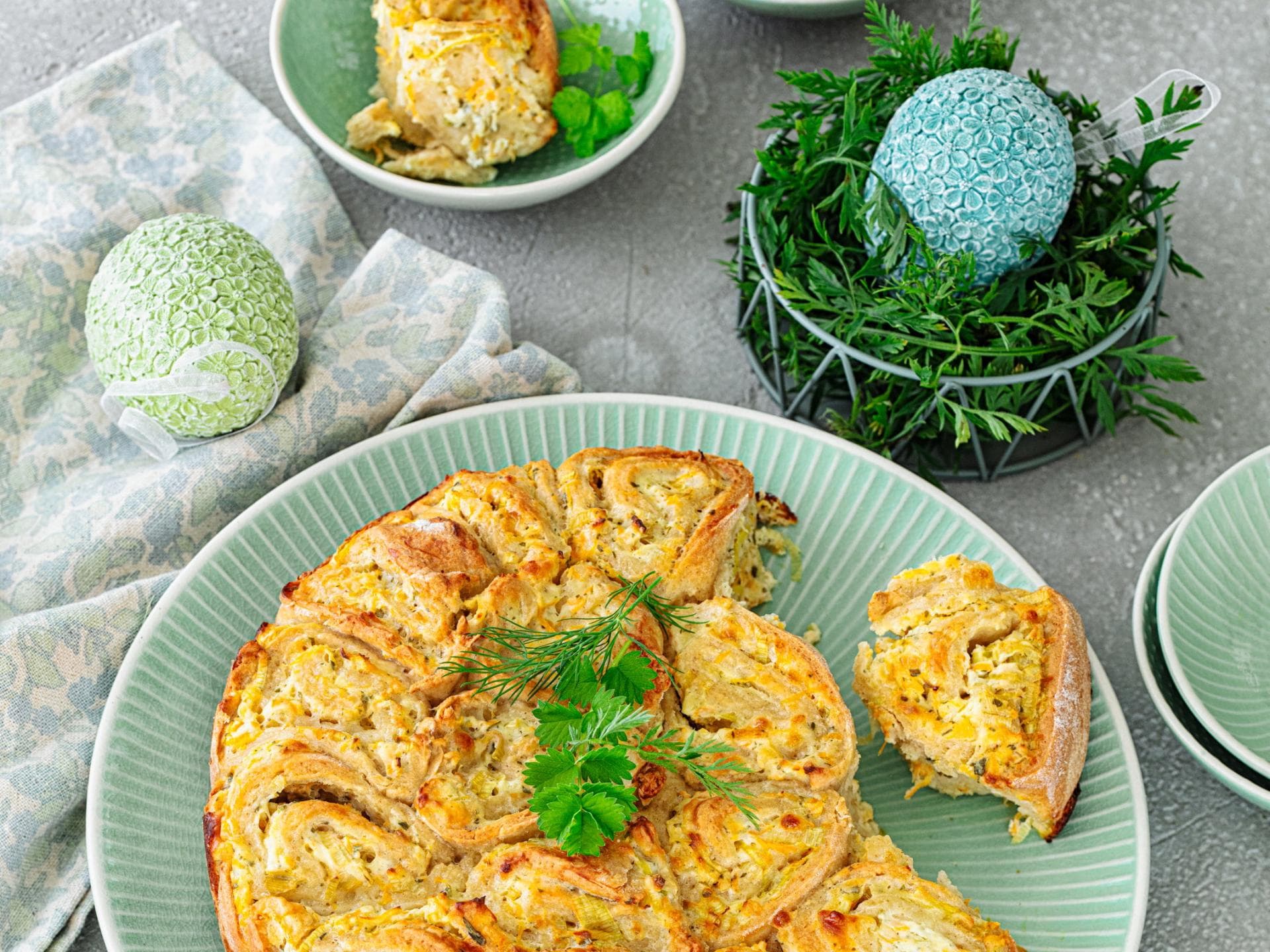 Gemüsezupfbrot für Ostern Gemüsezupfbrot für Ostern