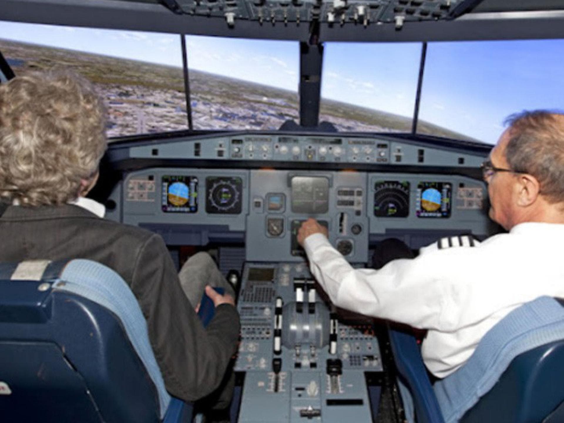 Cockpit eines Flugzeugs Cockpit eines Flugzeugs