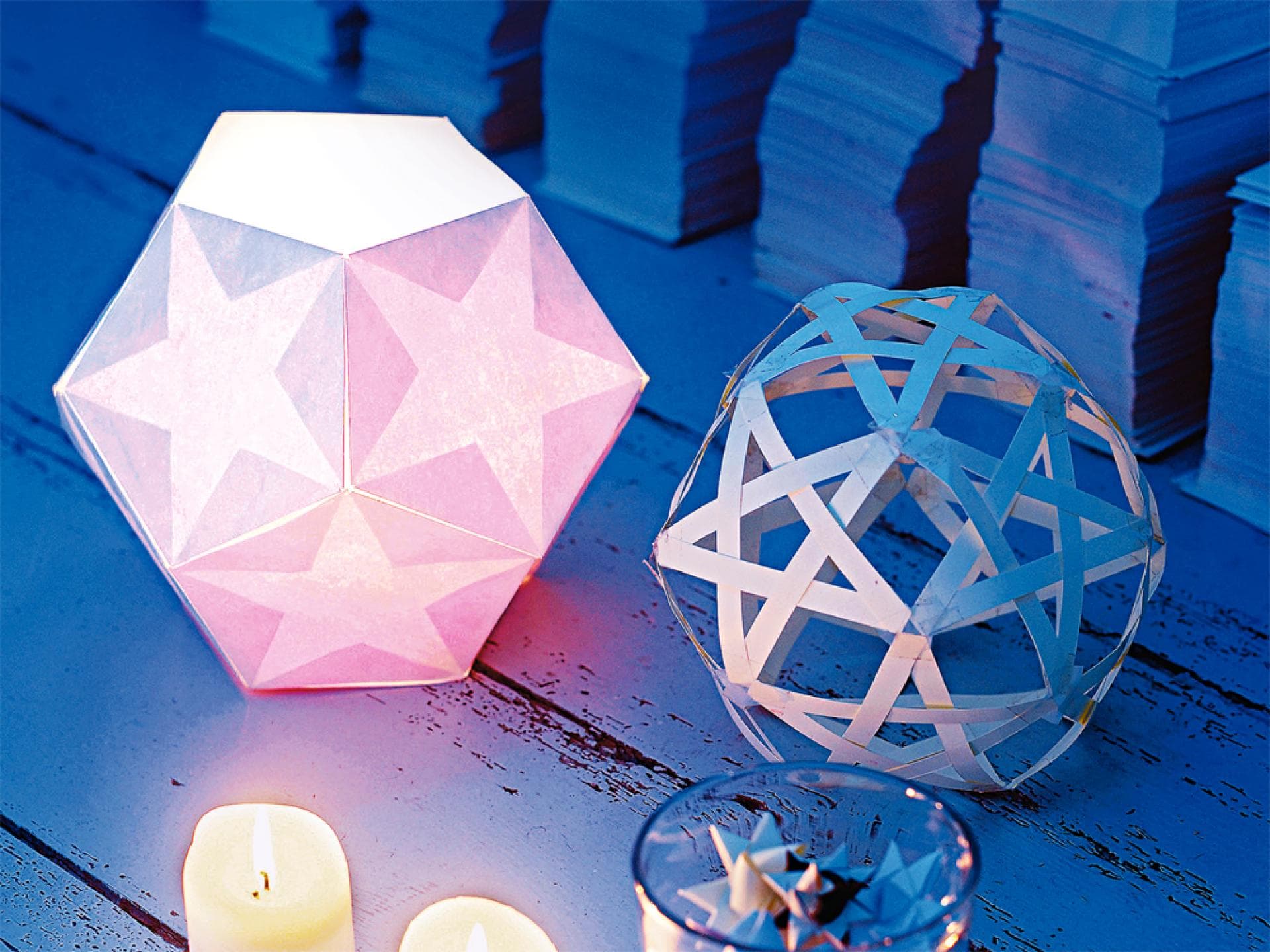 Windlichter in Sternform Windlichter in Sternform