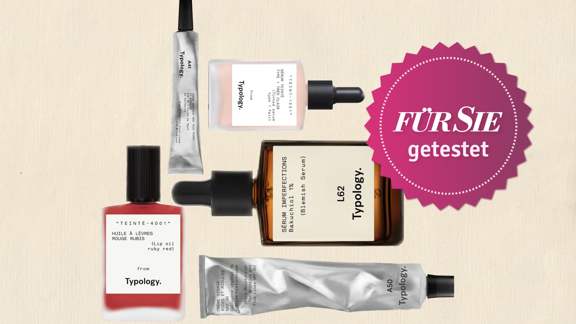 Ich habe die Produkte von Typology getestet Produkte von Typology