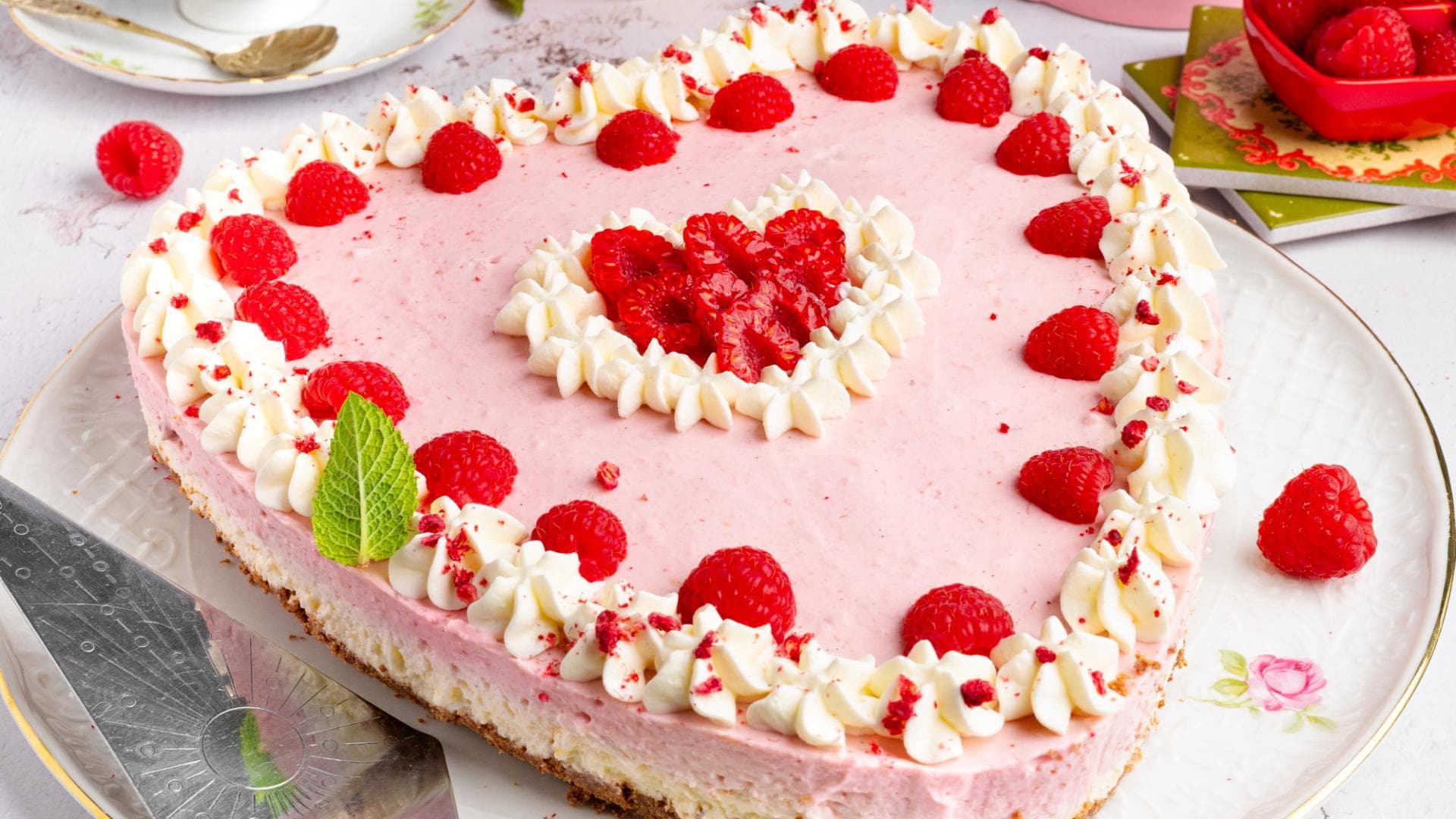 Himbeer-Cheesecake-Herz Himbeer-Cheesecake-Herz