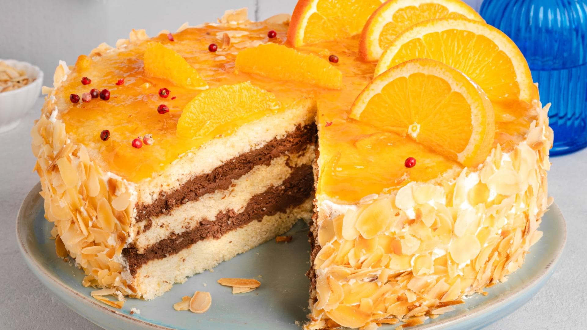 Orangentorte mit Schokoladenmousse Orangentorte mit Schokoladenmousse