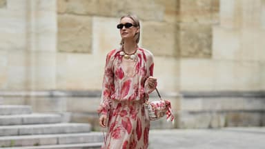 Mallorca-Kleid Kleid mit Blumen Streetstyle