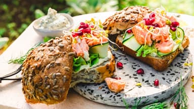 Pulled Lachs-Burger Pulled Lachs-Burger