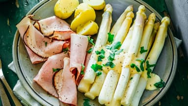 Spargel mit Krustenschinken Spargel mit Krustenschinken