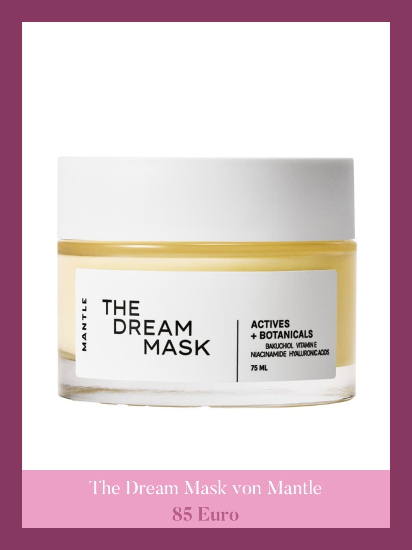 The Dream Mask von Mantle Mantle Skin Erfahrungen - The Dream Mask von Mantle