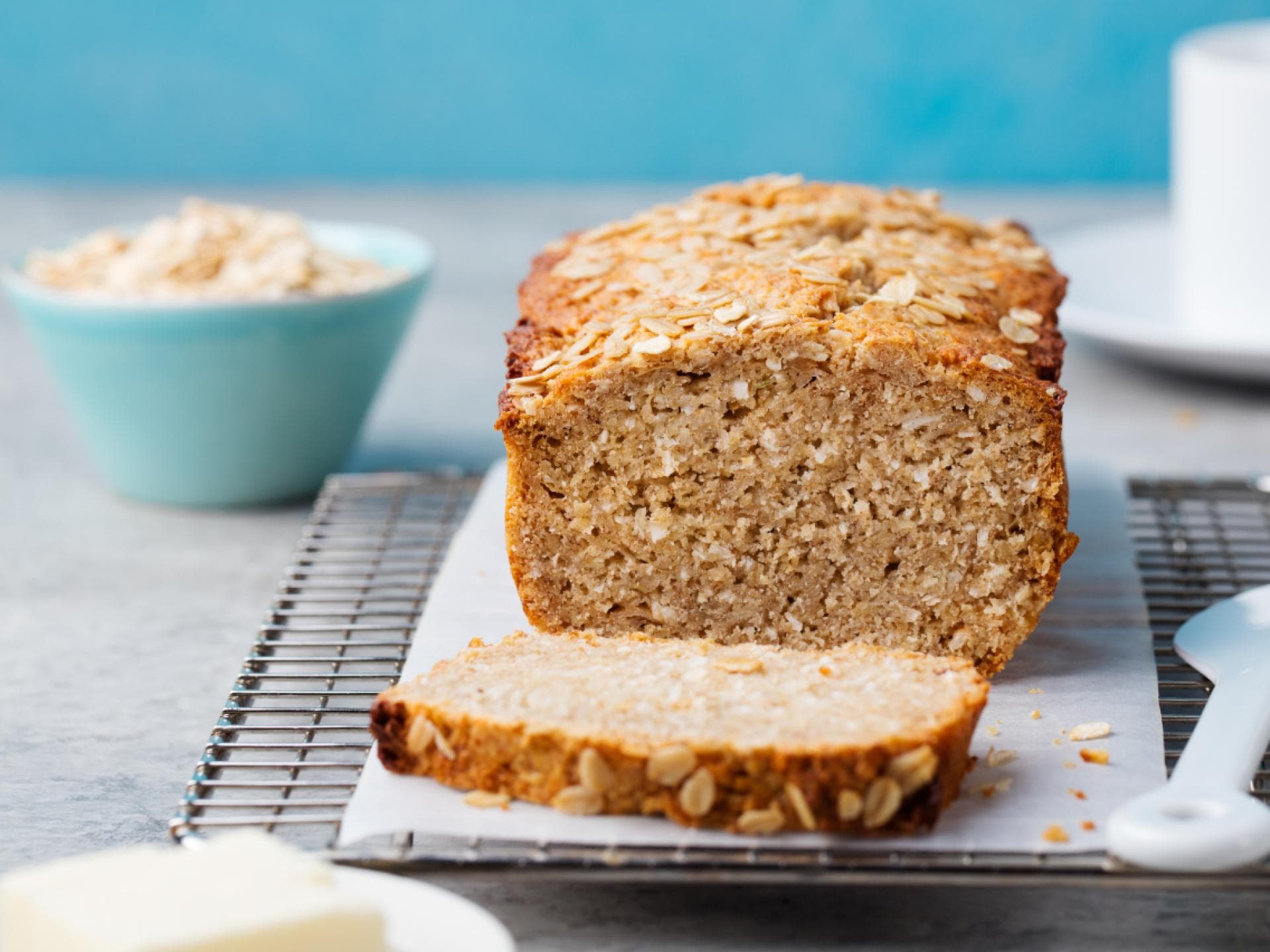 Haferflockenbrot ohne Mehl Rezept Brot aus Haferflocken