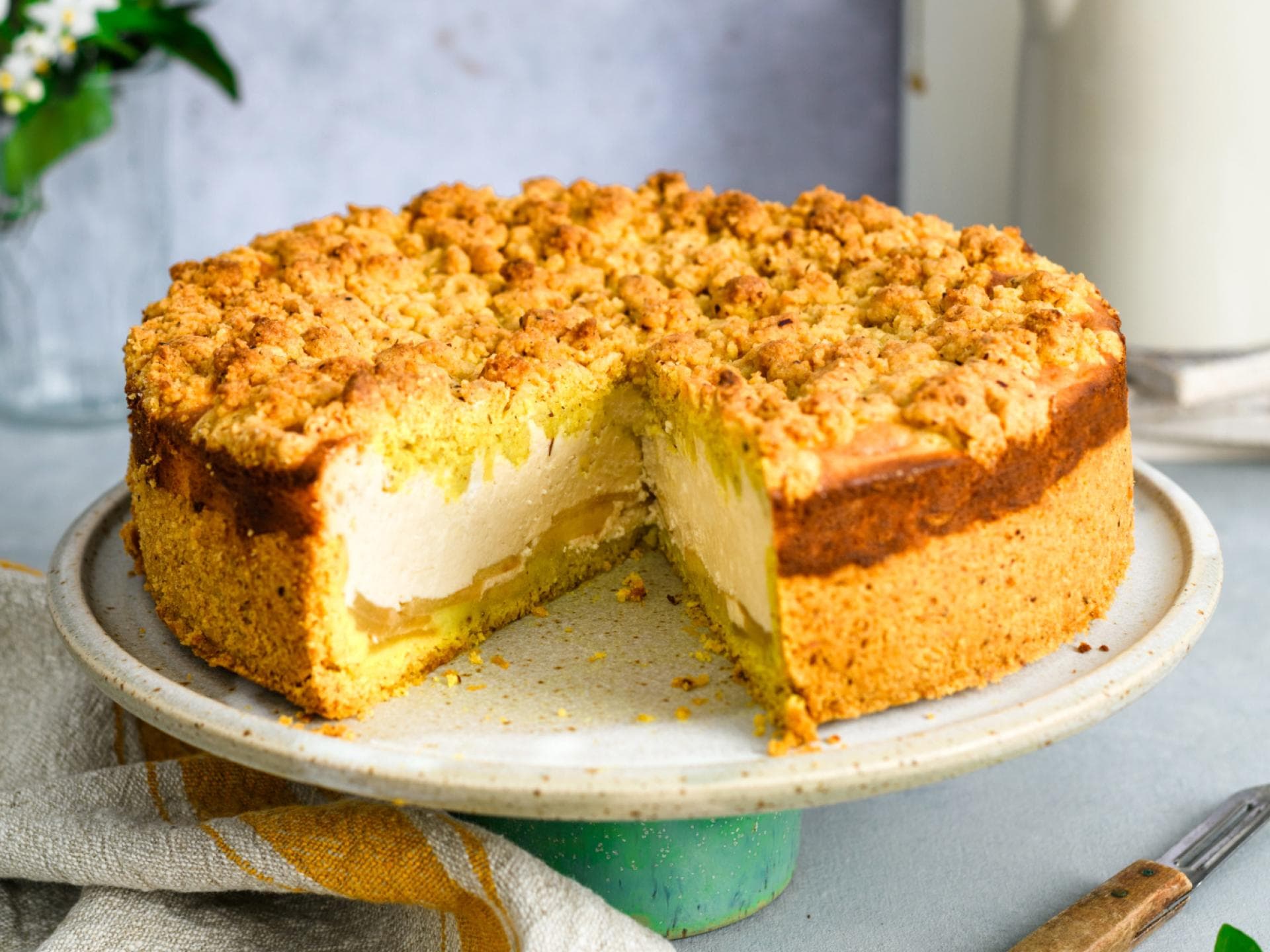 Käsekuchen mit Apfel Käsekuchen mit Apfel