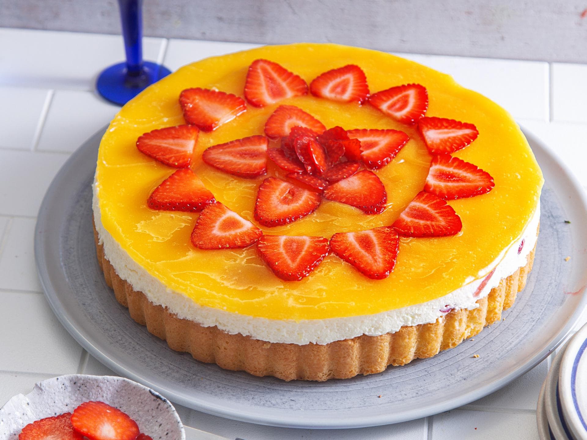 Erdbeertorte mit Maracuja Erdbeertorte mit Maracuja