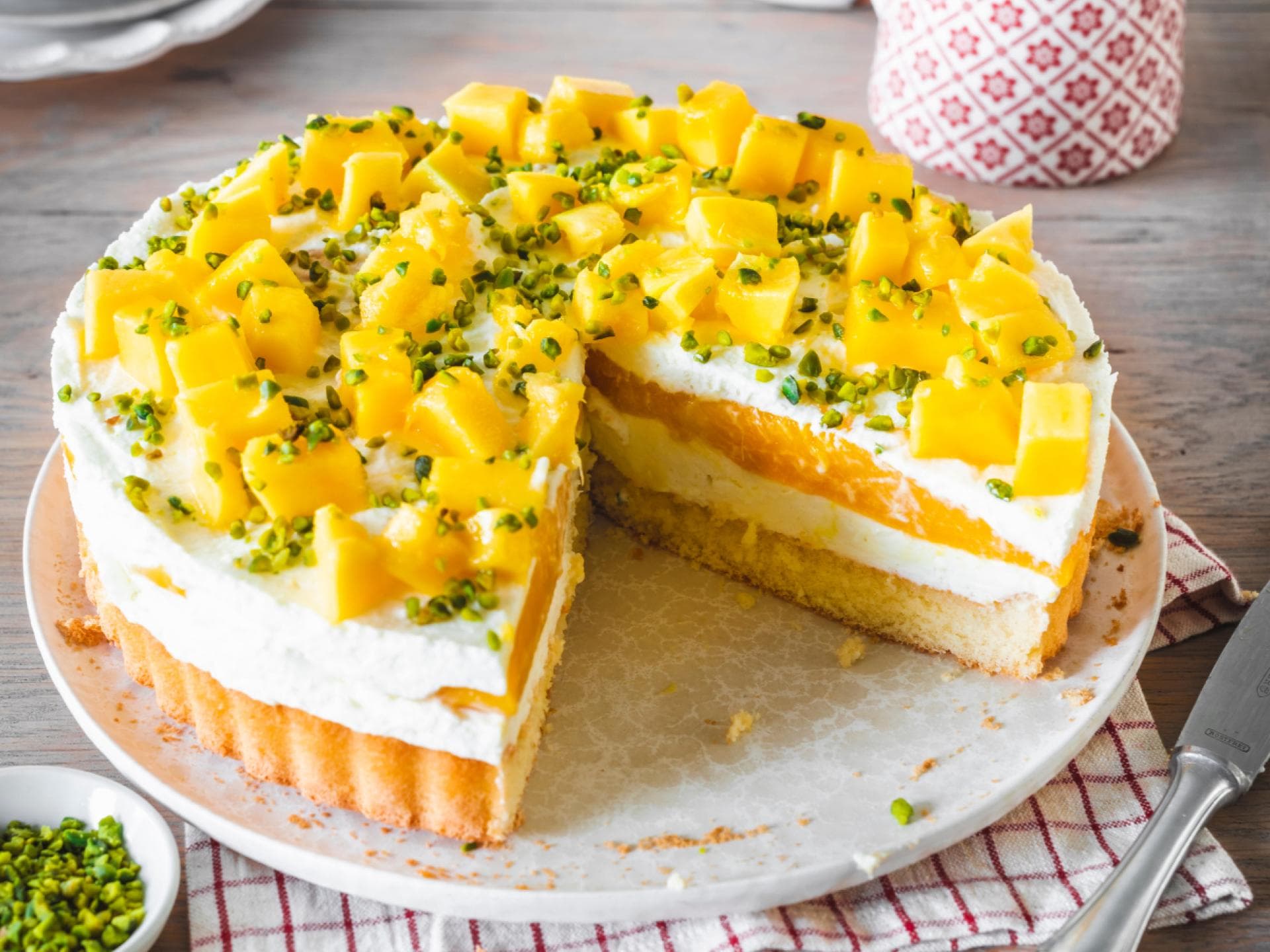 Osterkuchen Mangotorte