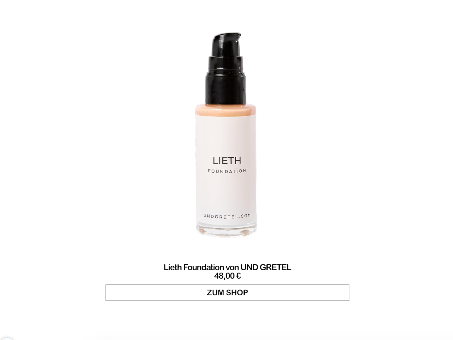 Bestes Naturkosmetik-Make-up - Lieth Foundation von UND GRETEL Lieth Foundation von UND GRETEL