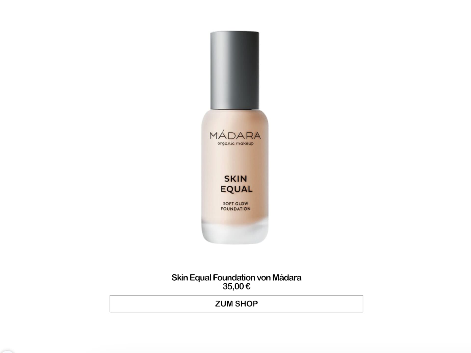 Bestes Naturkosmetik-Make-up - Skin Equal Foundation von Mádara Skin Equal Foundation von Mádara