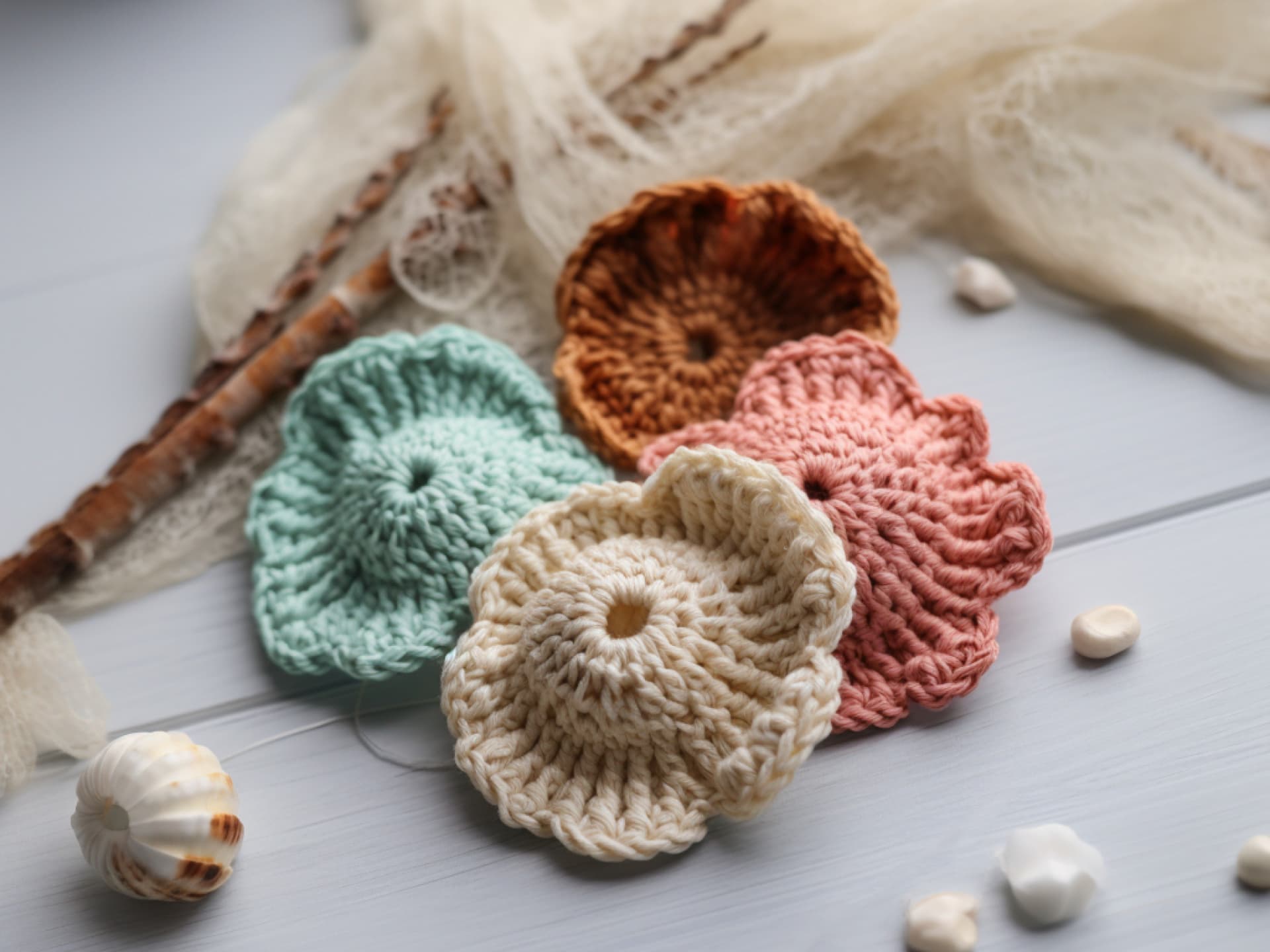 Häkelanleitung für Muscheln Selbst gehäkelte Muscheln