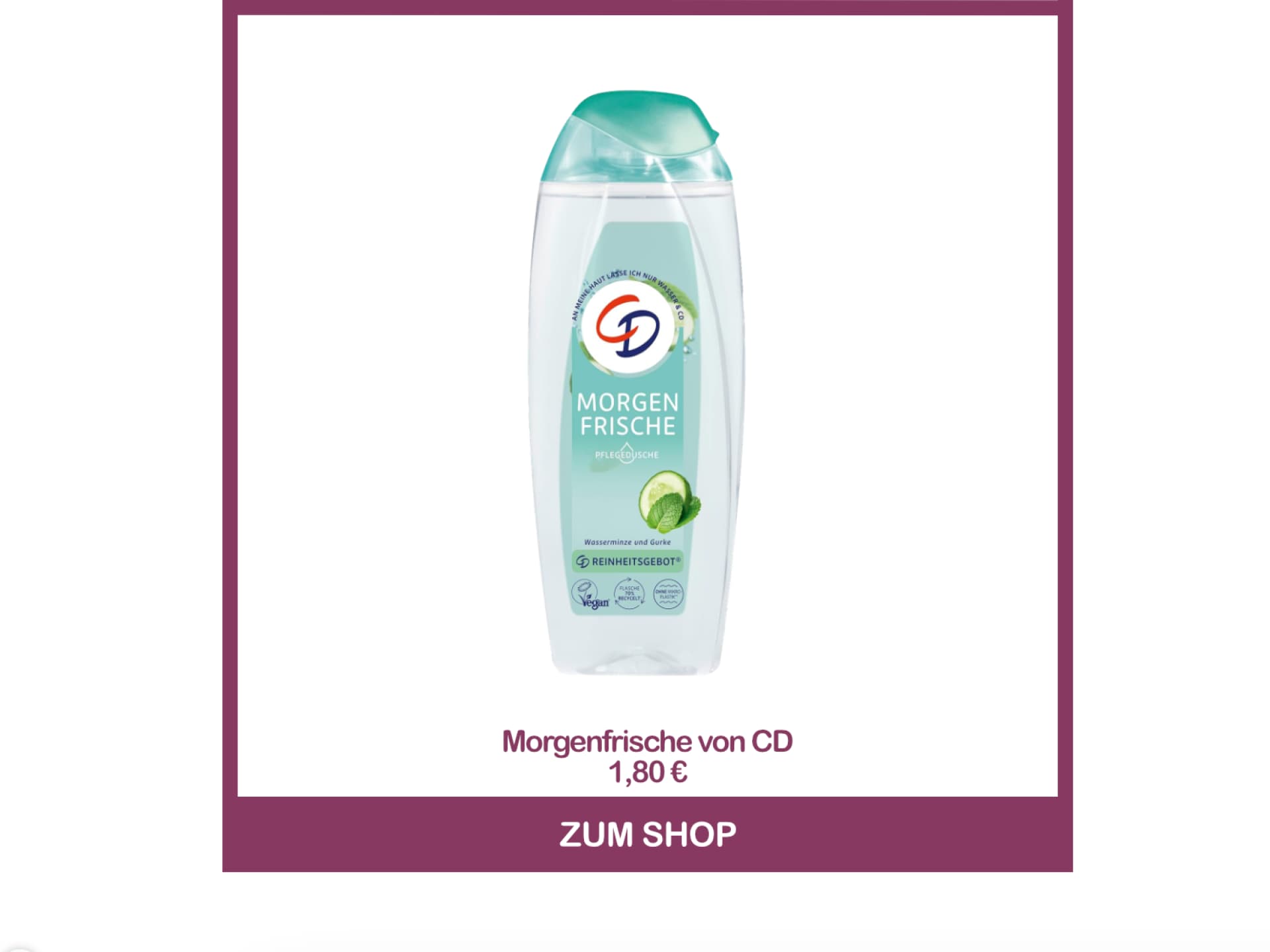 Morgenfrische Duschgel von CD Bestes Duschgel dm - Morgenfrische Duschgel von CD