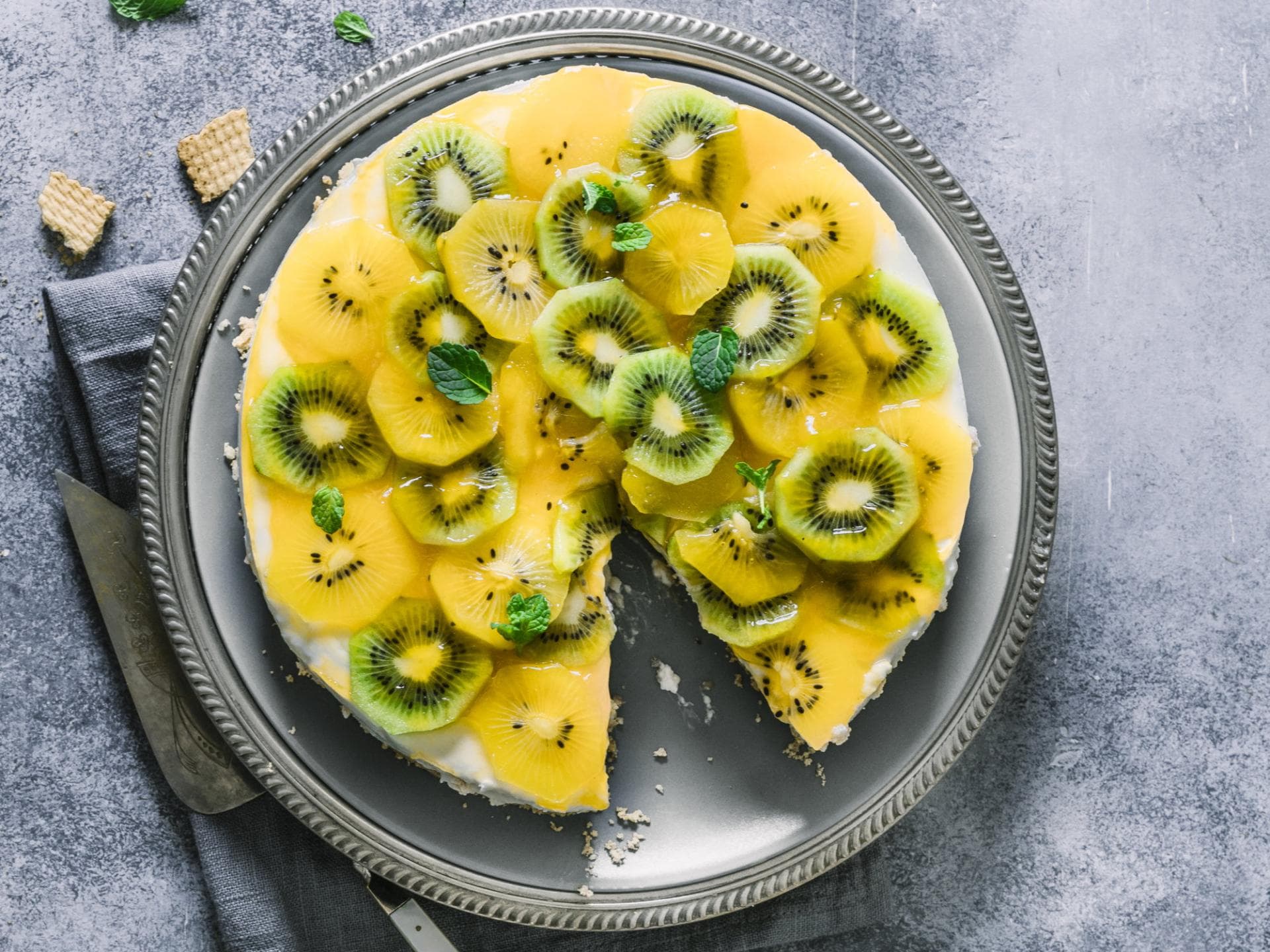 Skyr-Rezepte Kiwi-Torte