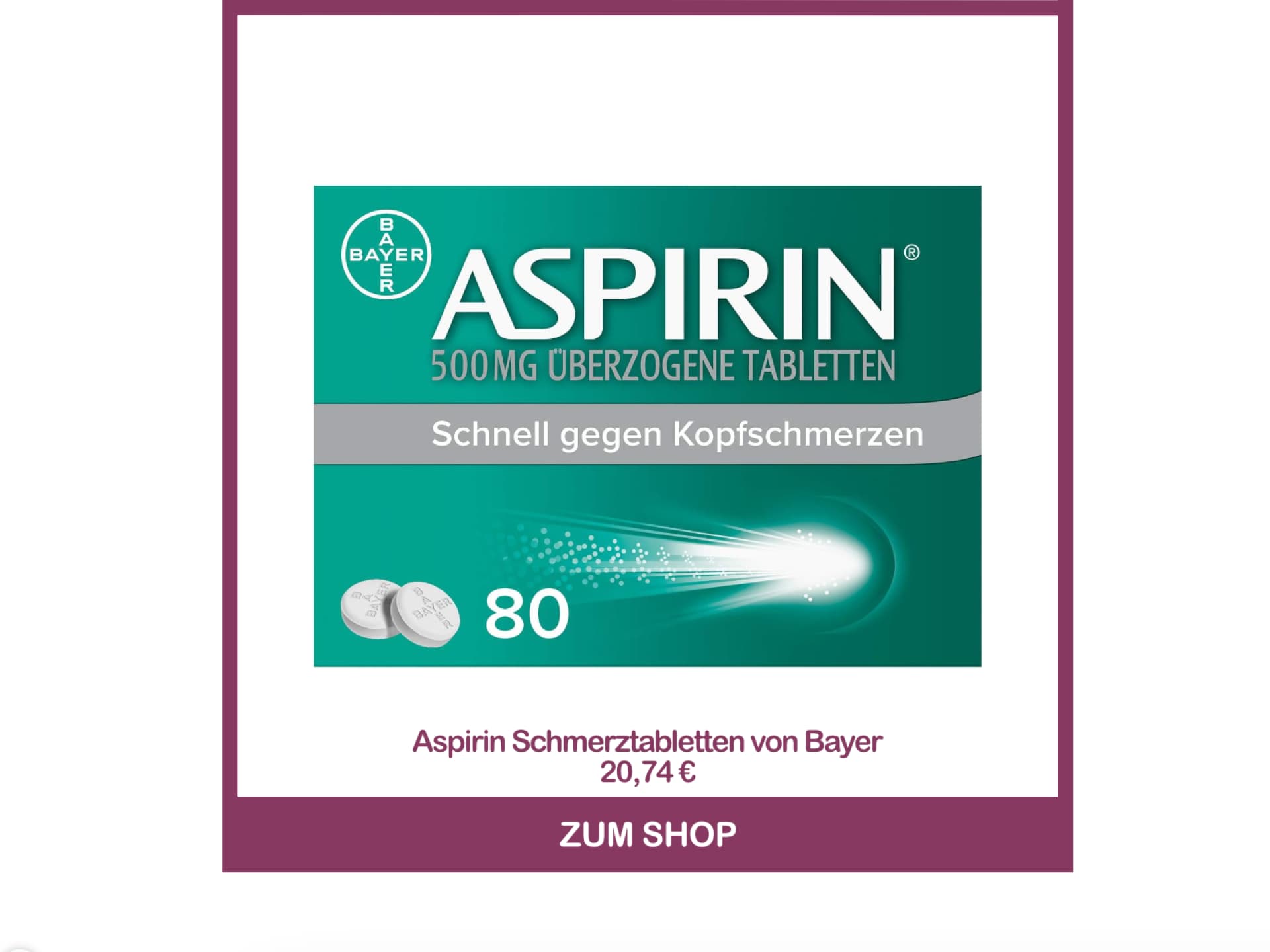Aspirin Schmerztabletten von Bayer Weiße Wäsche wieder weiß bekommen mit Aspirin