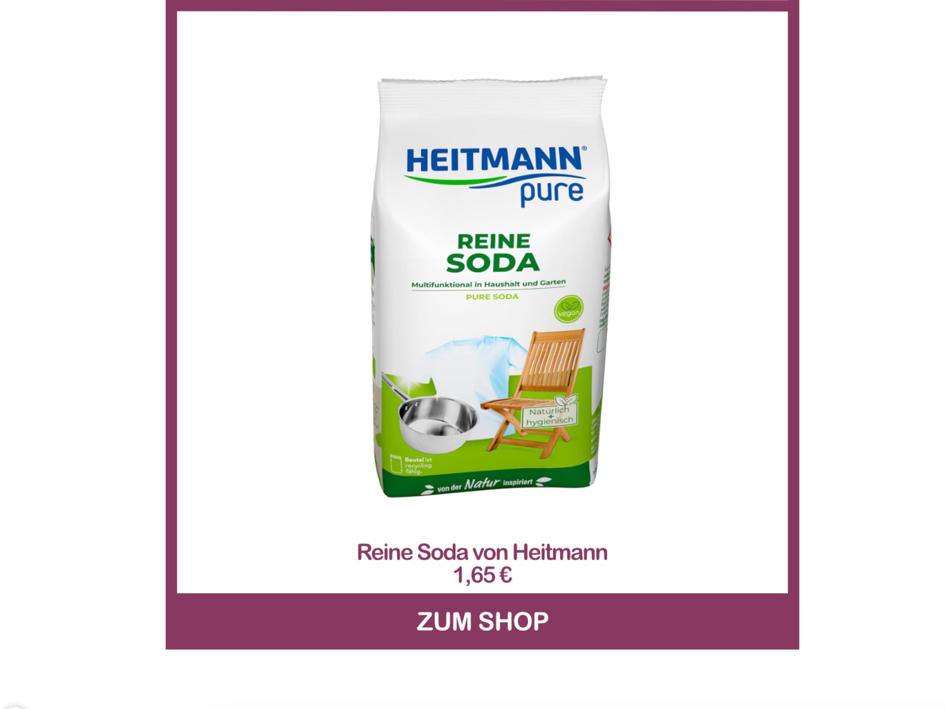 Reine Soda von Heitmann Weiße Wäsche wieder weiß bekommen mit reine Soda von Heitmann