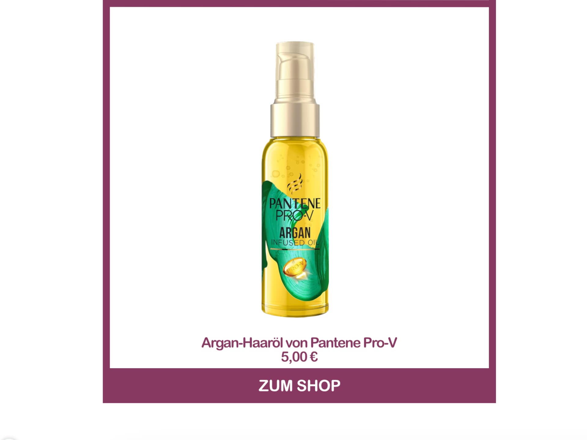 Seidig & Glatt Haaröl von Pantene Pro-V Bestes Haaröl von dm - Seidig & Glatt Haaröl von Pantene Pro-V