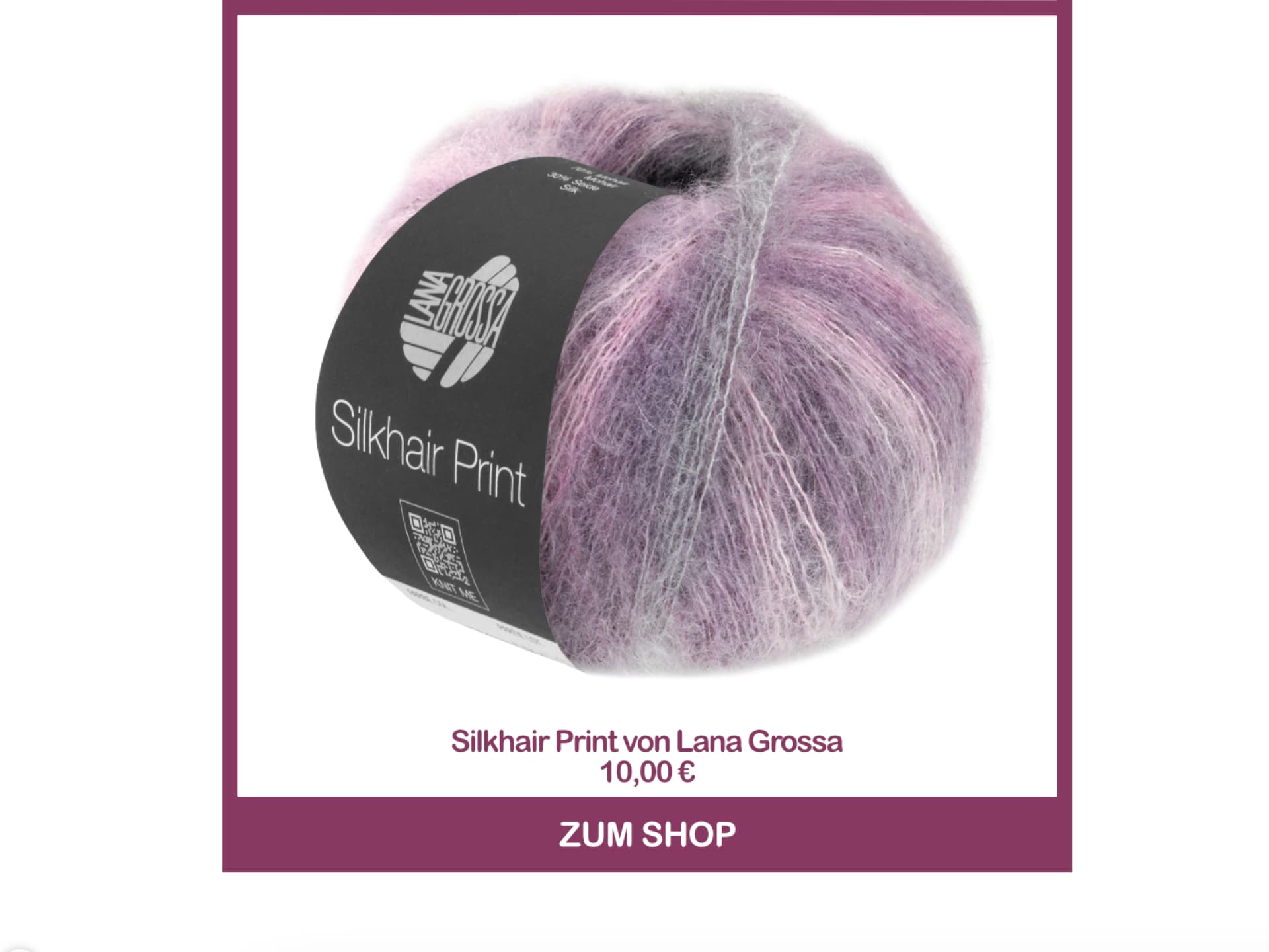 Strickgarn Silkhair Print von Lana Grossa Lana Grossa Strickgarn Silkhair Print