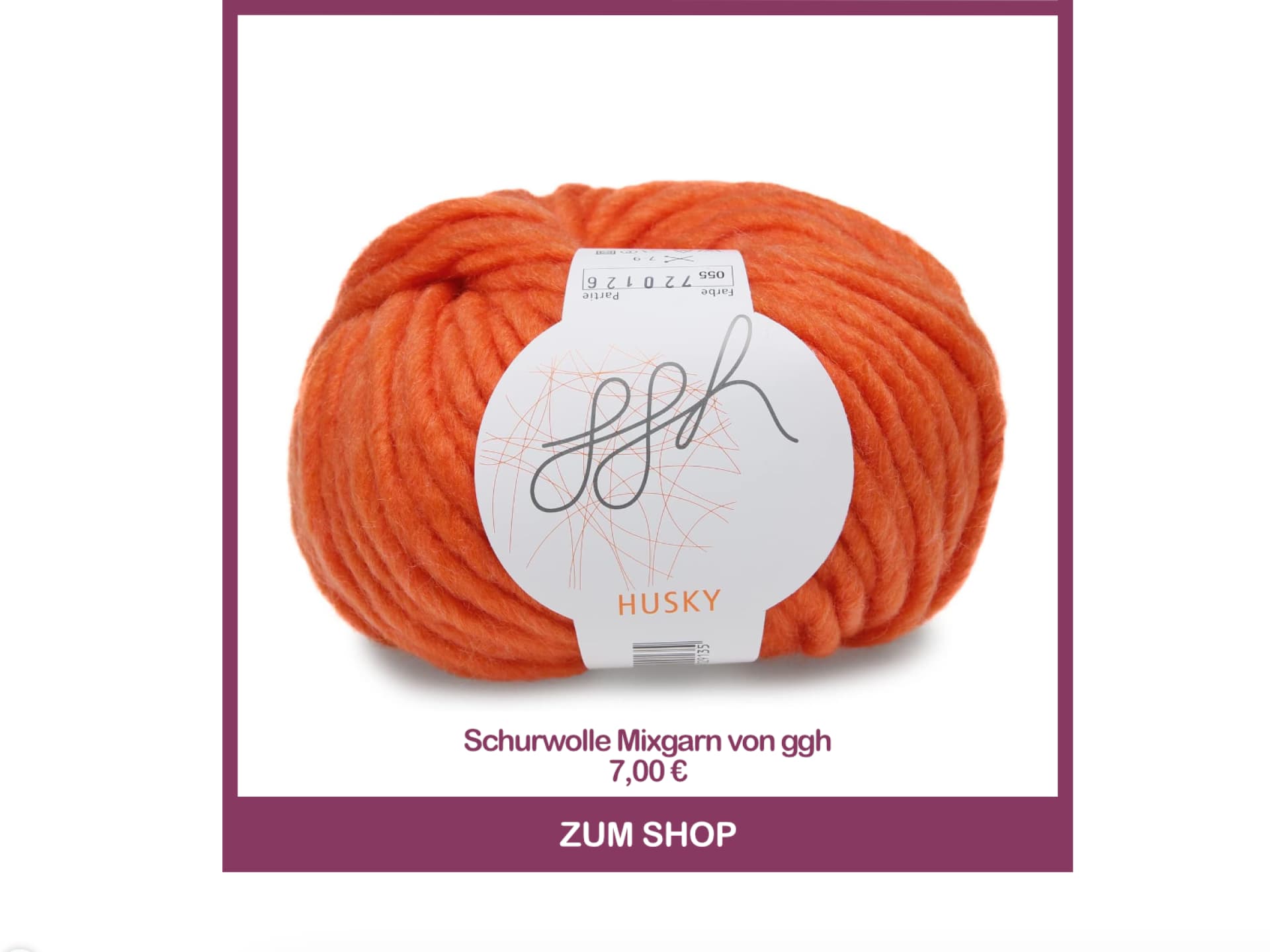 Husky Schurwolle-Mix-Strickgarn von ggh Strickgarn Husky aus Schurwolle-Mix von ggh