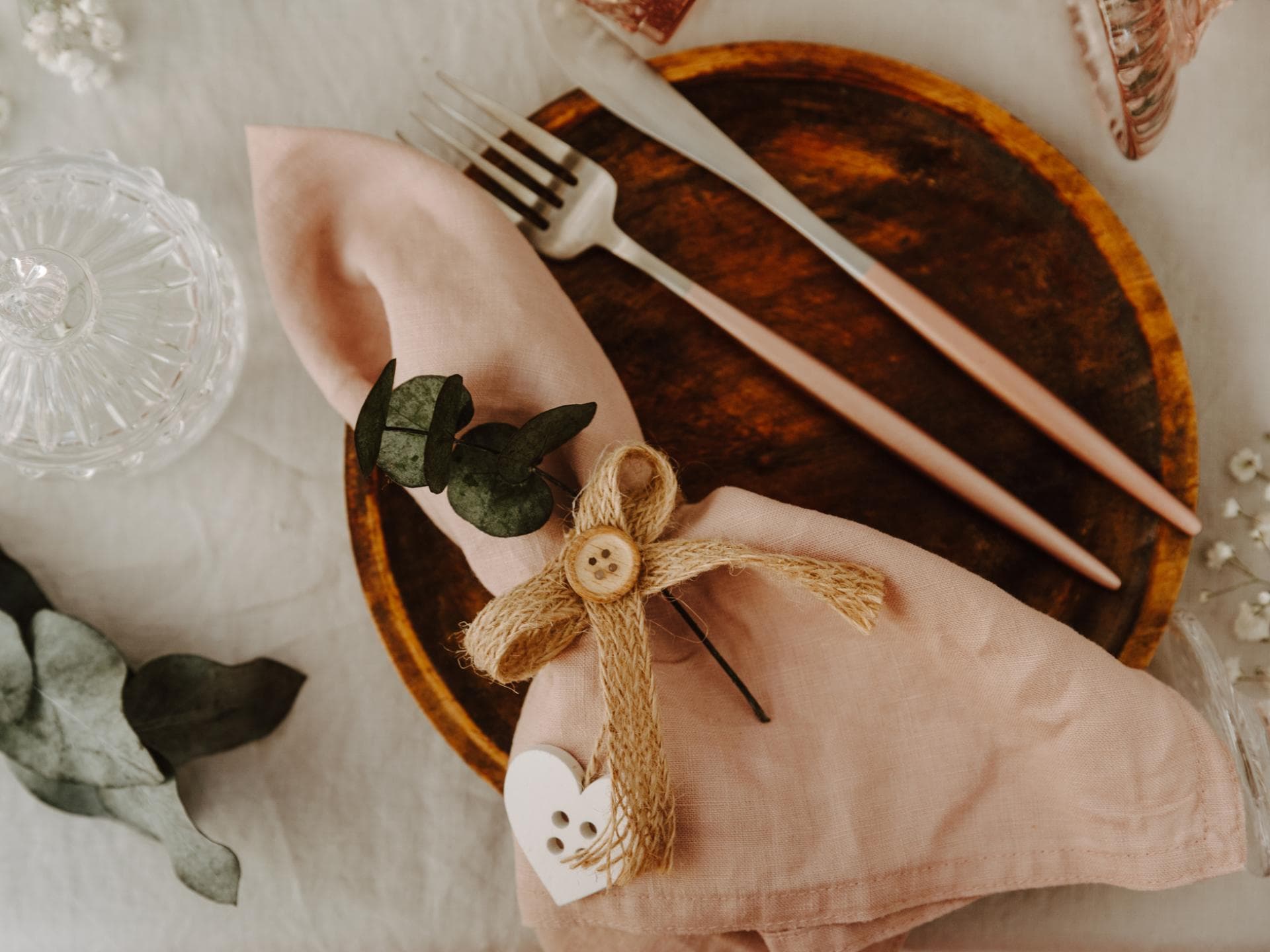Serviettenringe basteln für Weihnachten Serviettenring mit Knopf