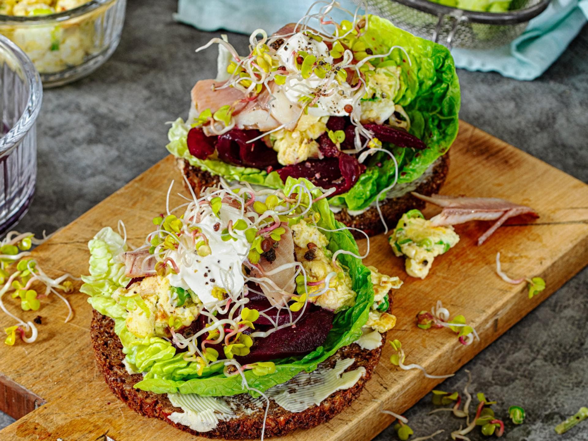 Smørrebrød mit Roter Bete Smørrebrød mit Roter Bete