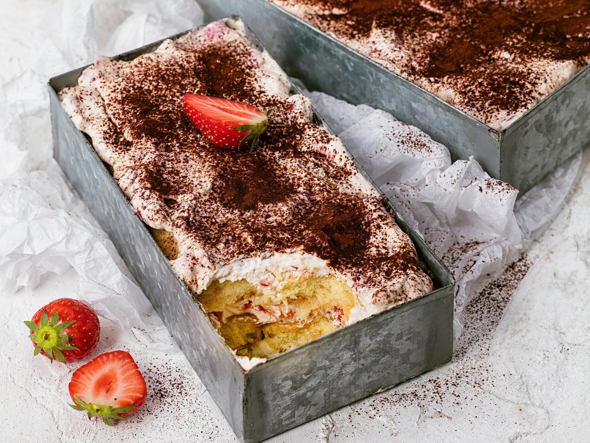 Erdbeer-Rhabarber-Tiramisu Erdbeer-Rhabarber-Tiramisu