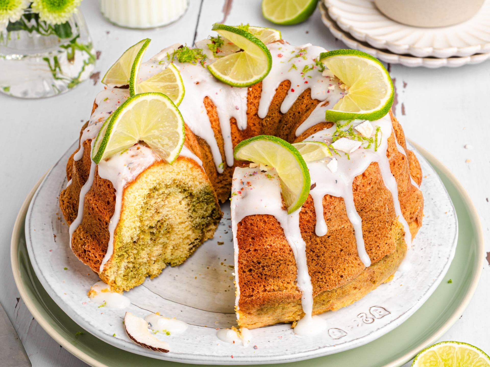 Matcha-Limetten-Marmorkuchen Matcha-Limetten-Marmorkuchen