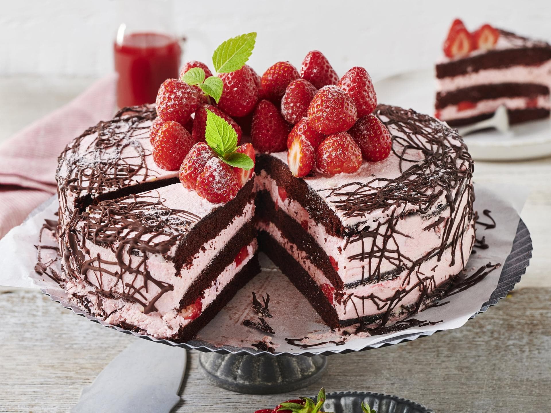 Erdbeer-Schoko-Torte Erdbeer-Schoko-Torte