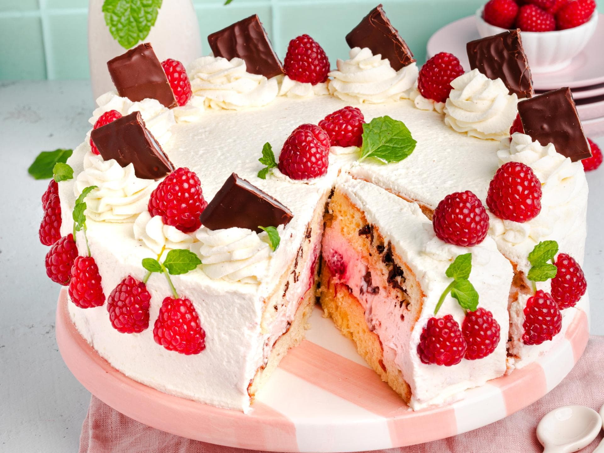 Himbeer-Minz-Torte Himbeer-Minz-Torte
