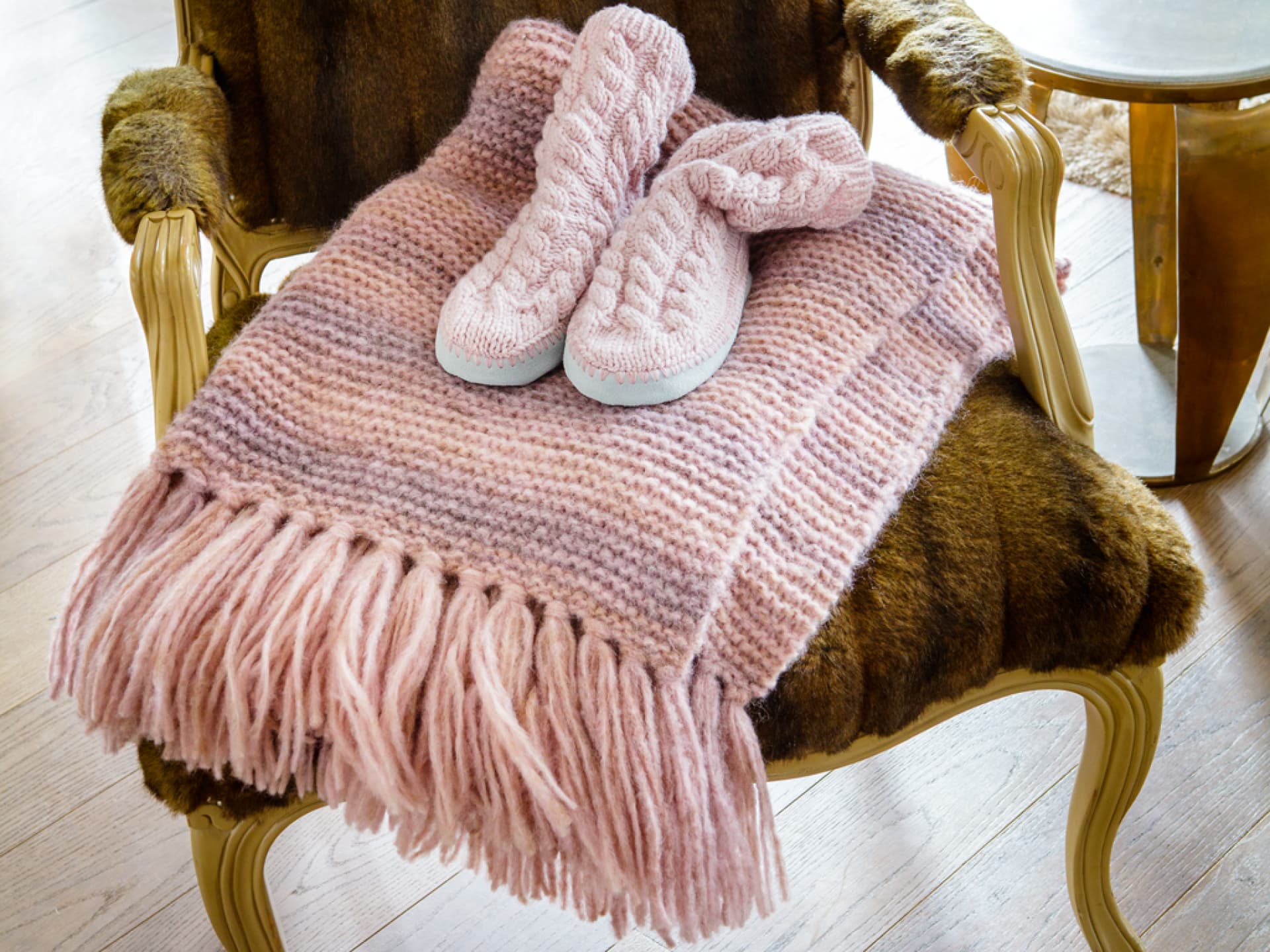 Kuscheldecke aus Alpaka-Merino-Garn Kuscheldecke aus Alpaka-Merino-Garn